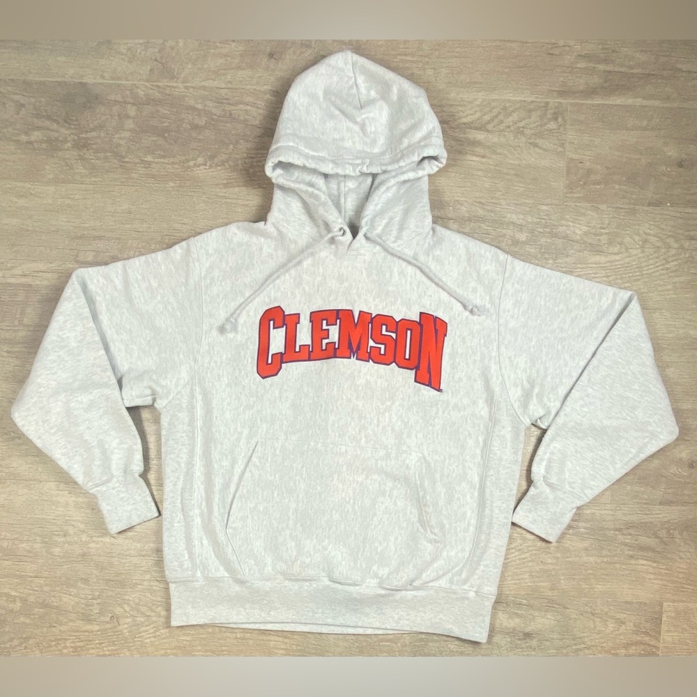 Vintage Clemson Champion Hoodie Reverse Weave Men’s Large